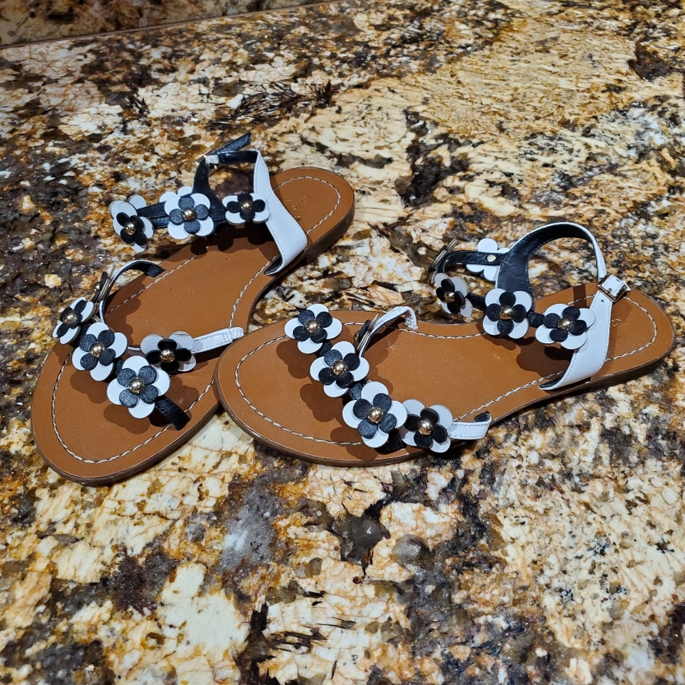 Kate Spade Colorado Floral Sandals, Black/White